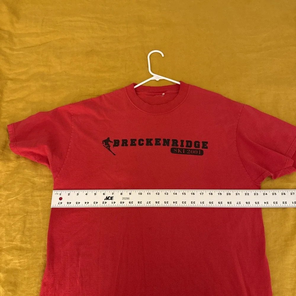 Vintage Breckenridge Shirt Ski CO Colorado Skiing‎ Red 2001 Tee L Large